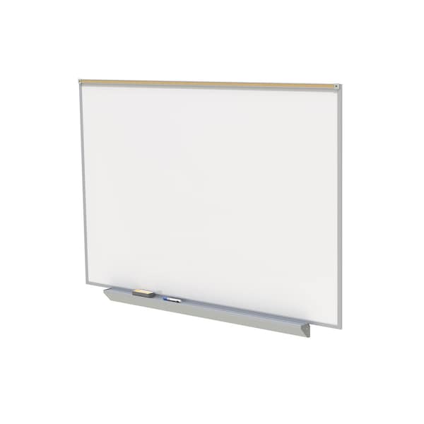 Ghent M1 Porcelain Magnetic Whiteboard, Aluminum Frame, Box Tray and 1in Maprail, 4ft H x 7ft 4in W A2M47-M - main